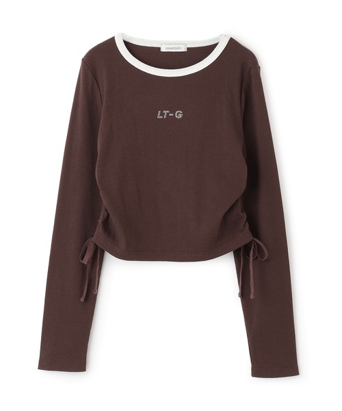 LOVETOXIC（ラブトキシック）の「テレコドロスト長袖Tシャツ（Tシャツ/カットソー・キッズ・ブラウン/エンジ/オフホワイト/ブラック・S:140cm/M:150cm/L:160cm/130cm）」の9枚目の写真