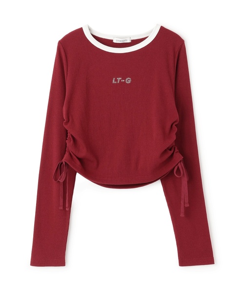 LOVETOXIC（ラブトキシック）の「テレコドロスト長袖Tシャツ（Tシャツ/カットソー・キッズ・ブラウン/エンジ/オフホワイト/ブラック・S:140cm/M:150cm/L:160cm/130cm）」の10枚目の写真