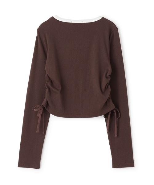 LOVETOXIC（ラブトキシック）の「テレコドロスト長袖Tシャツ（Tシャツ/カットソー・キッズ・ブラウン/エンジ/オフホワイト/ブラック・S:140cm/M:150cm/L:160cm/130cm）」の12枚目の写真