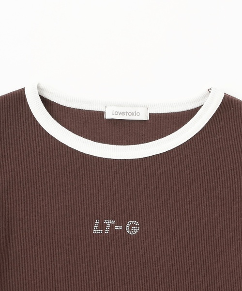 LOVETOXIC（ラブトキシック）の「テレコドロスト長袖Tシャツ（Tシャツ/カットソー・キッズ・ブラウン/エンジ/オフホワイト/ブラック・S:140cm/M:150cm/L:160cm/130cm）」の13枚目の写真