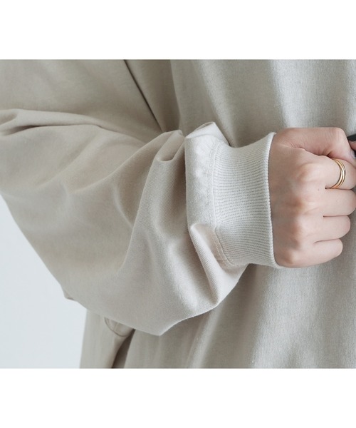 reca（レカ）の「バック刺繍ロゴBIGプルオーバー（Tシャツ/カットソー・レディース・ベージュ/ブラウン/ブラック/グレー系その他/チャコールグレー/グレー系その他2/ラベンダー/ネイビー・FREE）」の10枚目の写真