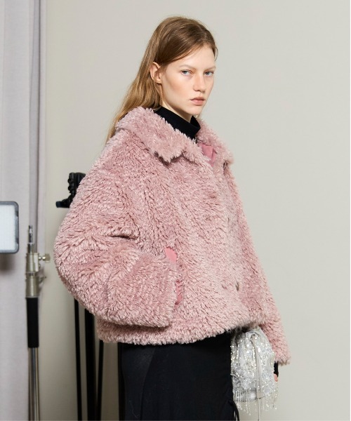 2025WINTER PRE-ORDER】Pink Faux Fur Coat / ピンクフェイク