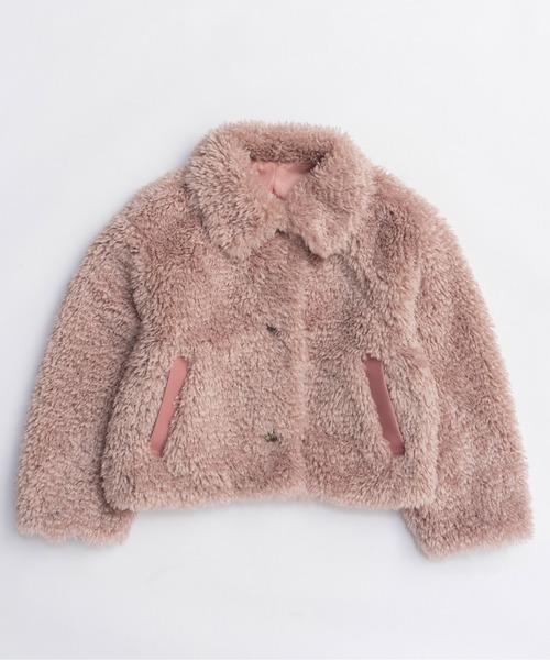 Pink Faux Fur Coat / ピンクフェイクファーコート（ブルゾン