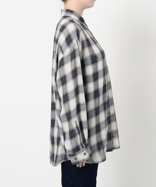 WEB・一部店舗限定/追加2》ビエラチェックルーズシャツ（シャツ