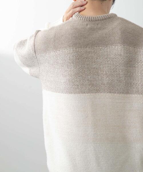 ITEMS URBANRESEARCH(アイテムズ アーバンリサーチ)の「リサイクルヤーン グラデーションニット(ニット/セーター・メンズ・グレー/ブラック/ベージュ・MEDIUM/LARGE)」の11枚目の写真