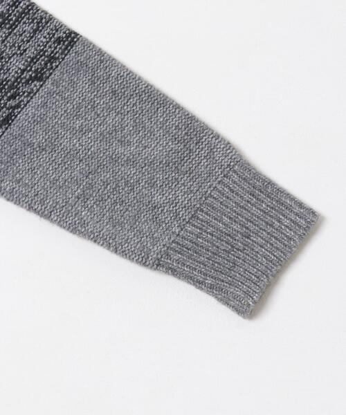 ITEMS URBANRESEARCH(アイテムズ アーバンリサーチ)の「リサイクルヤーン グラデーションニット(ニット/セーター・メンズ・グレー/ブラック/ベージュ・MEDIUM/LARGE)」の8枚目の写真