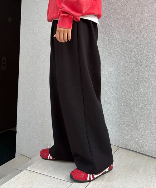 CIAOPANIC TYPY(チャオパニックティピー)の「【UNISEX】スラックス見え/あったかワイドスウェットパンツ(その他パンツ・レディース・ブラック/グレー/ブラウン・MEDIUM/LARGE)」の6枚目の写真