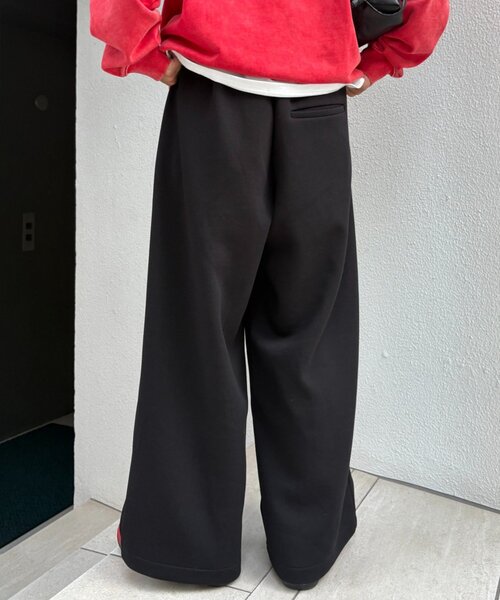 CIAOPANIC TYPY(チャオパニックティピー)の「【UNISEX】スラックス見え/あったかワイドスウェットパンツ(その他パンツ・レディース・ブラック/グレー/ブラウン・MEDIUM/LARGE)」の7枚目の写真