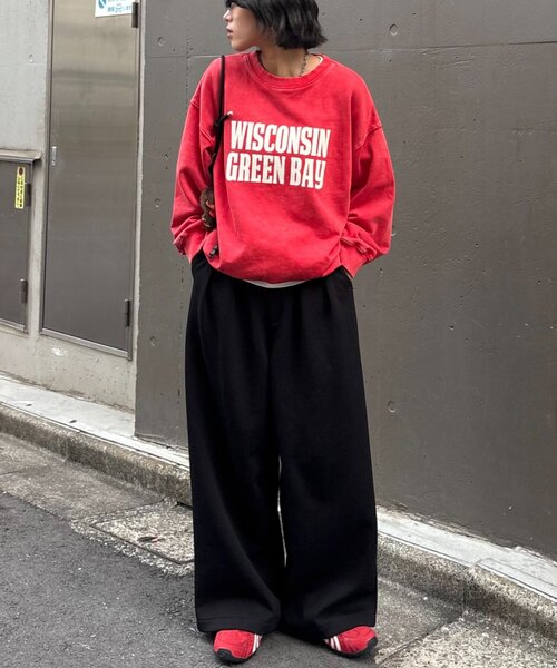 CIAOPANIC TYPY(チャオパニックティピー)の「【UNISEX】スラックス見え/あったかワイドスウェットパンツ(その他パンツ・レディース・ブラック/グレー/ブラウン・MEDIUM/LARGE)」の9枚目の写真