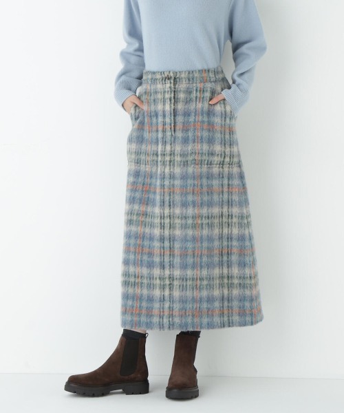 セール】◇シャギーチェックベイカーAラインスカート（スカート