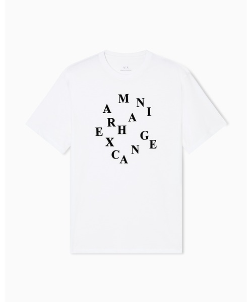 ARMANI EXCHANGE(アルマーニエクスチェンジ)の「【A|X アルマーニ エクスチェンジ】AXロゴ 半袖クルーネックTシャツ/SLIM(Tシャツ/カットソー・メンズ・オフホワイト/ブラック・LARGE/MEDIUM/SMALL/X-LARGE/X-SMALL/XX-LARGE)」の3枚目の写真