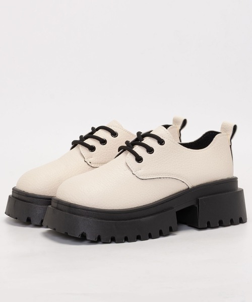 SVEC（シュベック）の「3ホール オックスフォードシューズ / 厚底（ドレスシューズ・レディース・ホワイト/ブラック・36/37/38/39/40/35）」の8枚目の写真