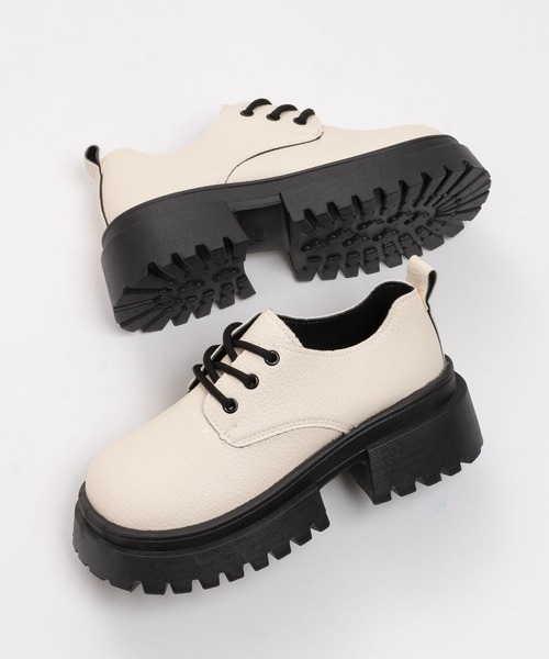 SVEC（シュベック）の「3ホール オックスフォードシューズ / 厚底（ドレスシューズ・レディース・ホワイト/ブラック・36/37/38/39/40/35）」の6枚目の写真