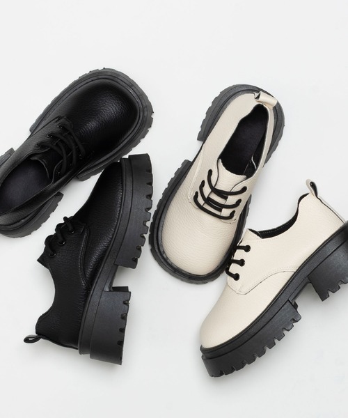 SVEC（シュベック）の「3ホール オックスフォードシューズ / 厚底（ドレスシューズ・レディース・ホワイト/ブラック・36/37/38/39/40/35）」の9枚目の写真