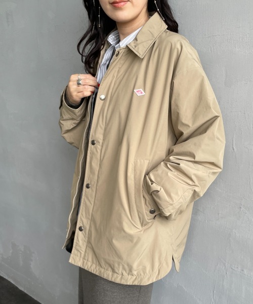 DANTON（ダントン）の「[DANTON/ダントン] ピーチタフタ 中綿入り コーチジャケット（その他アウター・レディース・ベージュ/ネイビー/オリーブ・38/40/42）」の2枚目の写真