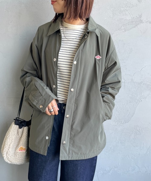 DANTON（ダントン）の「[DANTON/ダントン] ピーチタフタ 中綿入り コーチジャケット（その他アウター・レディース・ベージュ/ネイビー/オリーブ・38/40/42）」の3枚目の写真