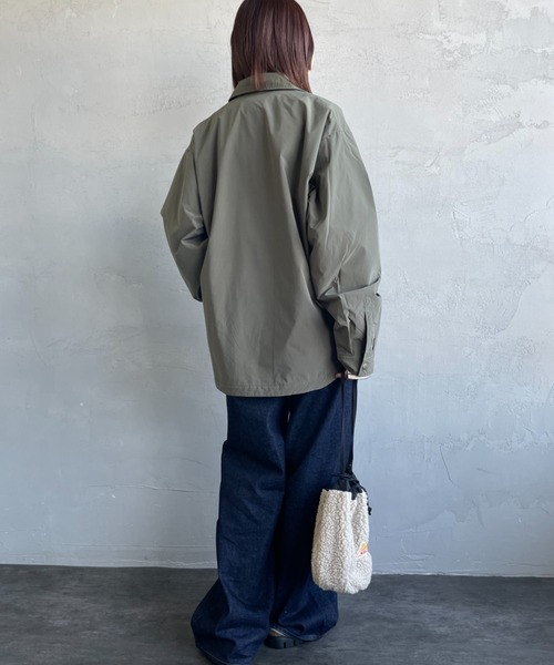 DANTON（ダントン）の「[DANTON/ダントン] ピーチタフタ 中綿入り コーチジャケット（その他アウター・レディース・ベージュ/ネイビー/オリーブ・38/40/42）」の22枚目の写真