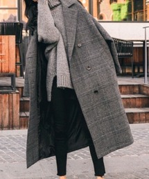 BLANC FICELLE（ブランフィセル）の「グレンチェック　裏地キルティングコート（その他アウター）」