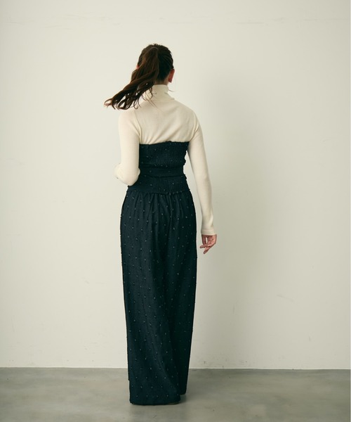 Lunea（ルネア）の「ドットデザインセットアップ（セットアップ・レディース・ネイビー/ブラウン・L/M）」の3枚目の写真