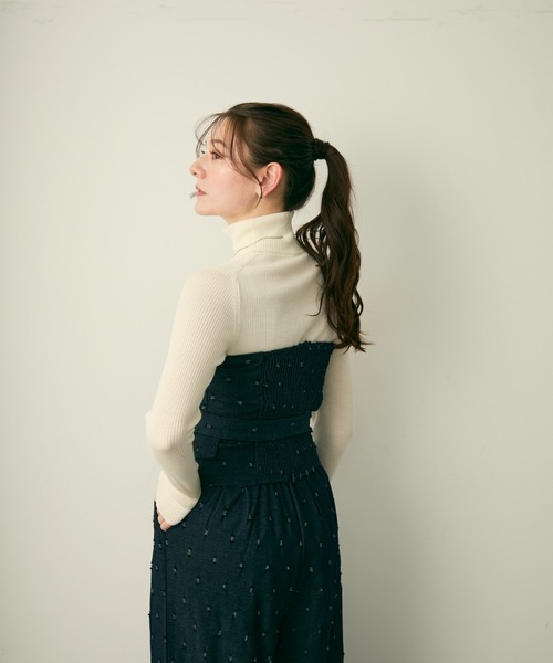 Lunea（ルネア）の「ドットデザインセットアップ（セットアップ・レディース・ネイビー/ブラウン・L/M）」の7枚目の写真