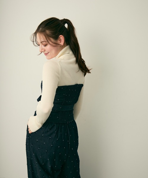 Lunea（ルネア）の「ドットデザインセットアップ（セットアップ・レディース・ネイビー/ブラウン・L/M）」の8枚目の写真