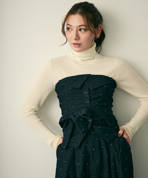 Lunea（ルネア）の「ドットデザインセットアップ（セットアップ・レディース・ネイビー/ブラウン・L/M）」の11枚目の写真