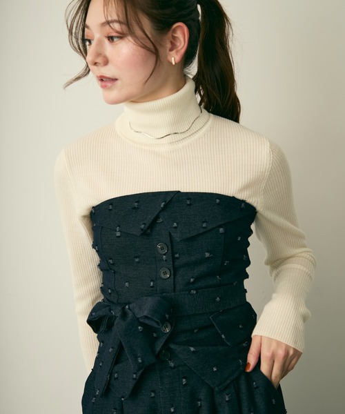 Lunea（ルネア）の「ドットデザインセットアップ（セットアップ・レディース・ネイビー/ブラウン・L/M）」の18枚目の写真