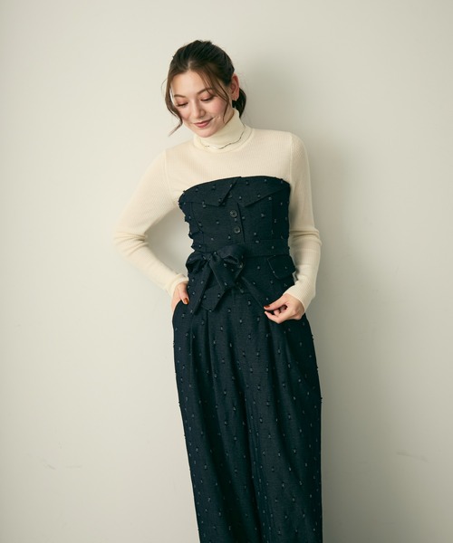 Lunea（ルネア）の「ドットデザインセットアップ（セットアップ・レディース・ネイビー/ブラウン・L/M）」の15枚目の写真