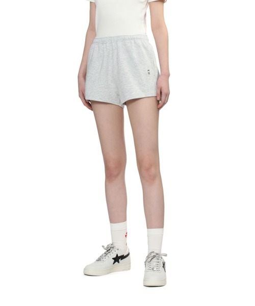 APEE BY A BATHING APE(エイピーバイアベイシングエイプ)の「BABY DOPPY BADGE SWEAT SHORTS(スウェットパンツ・レディース・グレー/ブラック・SMALL/X-SMALL)」の6枚目の写真
