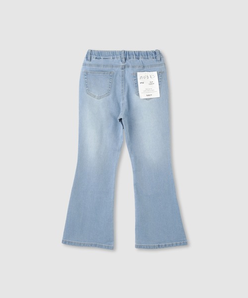NAVY（ネイビー）の「NAVY のびるモン デニムストレッチフレアギャザーパンツ（デニムパンツ・キッズ・ブラック/ブルー系・120/160/150/140/130）」の7枚目の写真