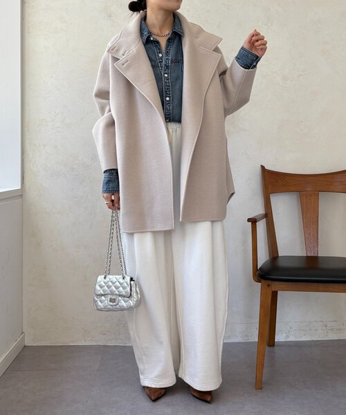 DouDou（ドゥドゥ）の「ダブルフェイスドルマンコート（その他アウター