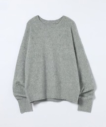 ニット セーター アイス グレー ふんわり アンゴラ ふわふわ 素敵 リブ ニット セーター アイス グレー ふんわり アンゴラ ふわふわ