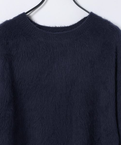 JEANASIS（ジーナシス）の「アンゴラセミシャギークルーネックプルオーバー/603978（ニット/セーター・レディース・ネイビー/グレー/グリーン・FREE）」の5枚目の写真