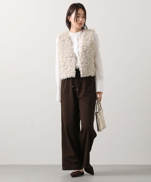 Gready Brilliant(グレディブリリアン)の「サイドピンタックカットワイド(その他パンツ・レディース・ブラック/ブラウン・FREE)」の14枚目の写真