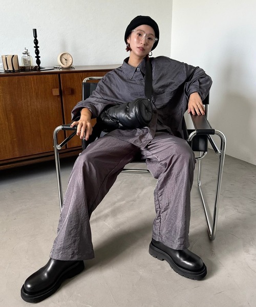 CFT.（シフト）の「リンクルラフパンツ（その他パンツ・レディース・グレー/オフホワイト/ブラック・FREE）」の10枚目の写真