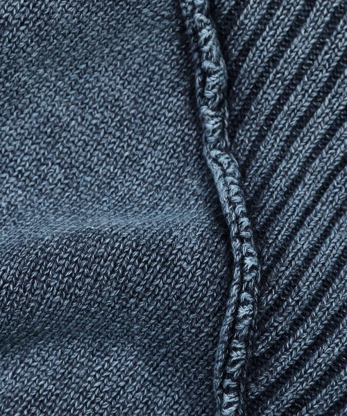 The DUFFER of ST.GEORGE（ザダファーオブセントジョージ）の「[INDIGO LABEL] COLLEGE KNIT：インディゴ カレッジニット（ニット/セーター・メンズ・インディゴブルー・X-LARGE/LARGE/MEDIUM）」の4枚目の写真