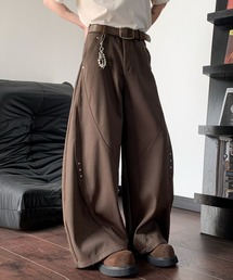 バルーンカーブシルエットスタッズスラックス