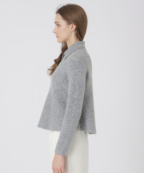 BLUE LABEL CRESTBRIDGE(ブルーレーベルクレストブリッジ)の「ラメスパンコールニット(ニット/セーター・レディース・ベージュ/グレー系その他・38)」の14枚目の写真