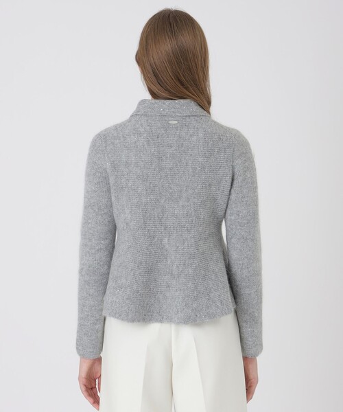 BLUE LABEL CRESTBRIDGE(ブルーレーベルクレストブリッジ)の「ラメスパンコールニット(ニット/セーター・レディース・ベージュ/グレー系その他・38)」の3枚目の写真