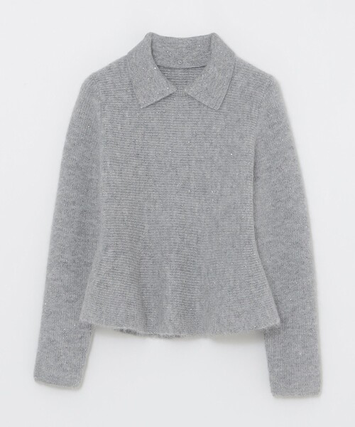 BLUE LABEL CRESTBRIDGE(ブルーレーベルクレストブリッジ)の「ラメスパンコールニット(ニット/セーター・レディース・ベージュ/グレー系その他・38)」の5枚目の写真