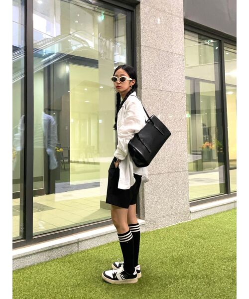 MUSINSA STANDARD WOMAN（ムシンサスタンダードウーマン）の「ウィメンズコットンワイドバミューダショーツ[ブラック]（その他パンツ・レディース・その他・30/24/25/26/27/28/29）」の15枚目の写真
