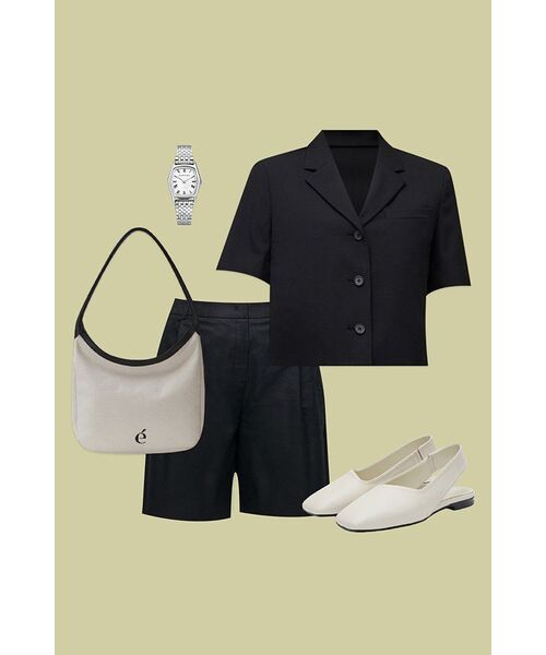 MUSINSA STANDARD WOMAN（ムシンサスタンダードウーマン）の「ウィメンズコットンワイドバミューダショーツ[ブラック]（その他パンツ・レディース・その他・30/24/25/26/27/28/29）」の18枚目の写真