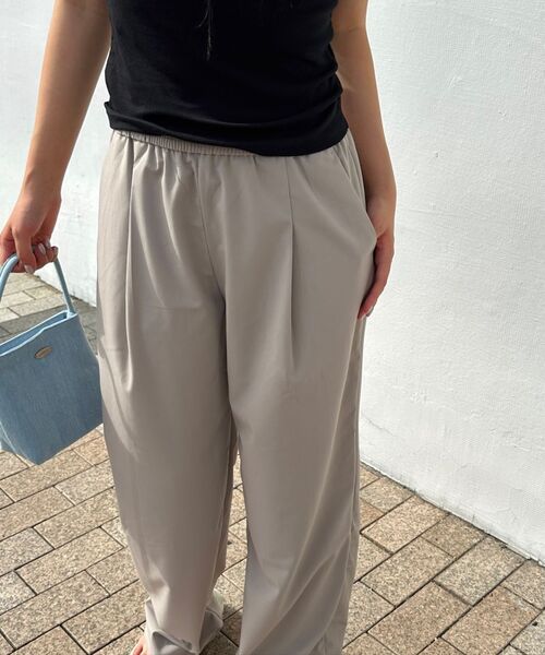 MUSINSA STANDARD WOMAN（ムシンサスタンダードウーマン）の「[クールタンダード] ウィメンズ ワン タック ワイド バンディング スラックス [ライトベージュ]（スラックス・レディース・その他・34/32/30/31/24/25/26/27/28/29）」の7枚目の写真