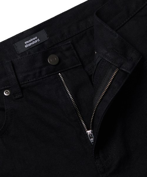 MUSINSA STANDARD（ムシンサスタンダード）の「セミブーツカットデニムパンツ[ブラック]（デニムパンツ・メンズ・その他・30/26/27/28/29/31/32/33/34/36/38）」の4枚目の写真