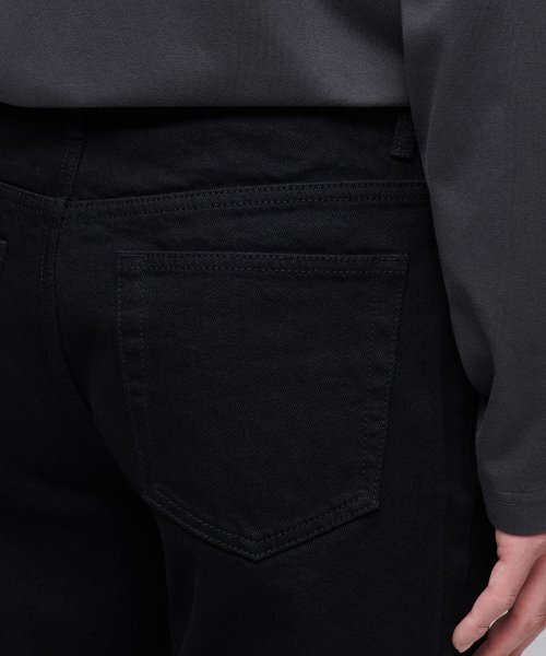 MUSINSA STANDARD（ムシンサスタンダード）の「セミブーツカットデニムパンツ[ブラック]（デニムパンツ・メンズ・その他・30/26/27/28/29/31/32/33/34/36/38）」の6枚目の写真