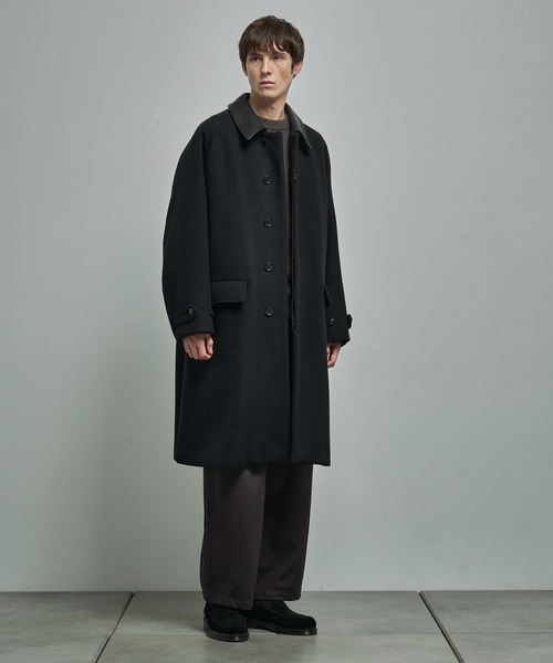 marka RAGLAN SLEEVES COATステンカラーコート黒サイズ2 MARKA/マーカ】別注 RAGLAN SLEEVE COAT（ステンカラーコート）｜marka