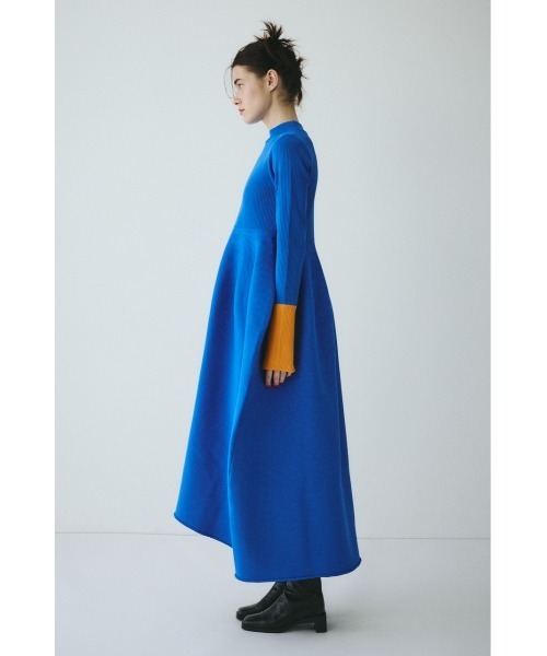 Bi color knit dress バイカラーニットドレス（ワンピース）｜HeRIN