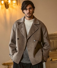 CINOH/チノ】別注 WOOL CASIMERE W FACE COAT/ウールカシミアダブル