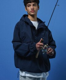 TRAVEL（トラベル）の「Traveler Button Anorak Navy（ナイロンジャケット）」
