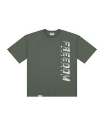 FREEDOM（フリーダム）の「Side logo t-shirt (khaki/white)（Tシャツ/カットソー・メンズ）」